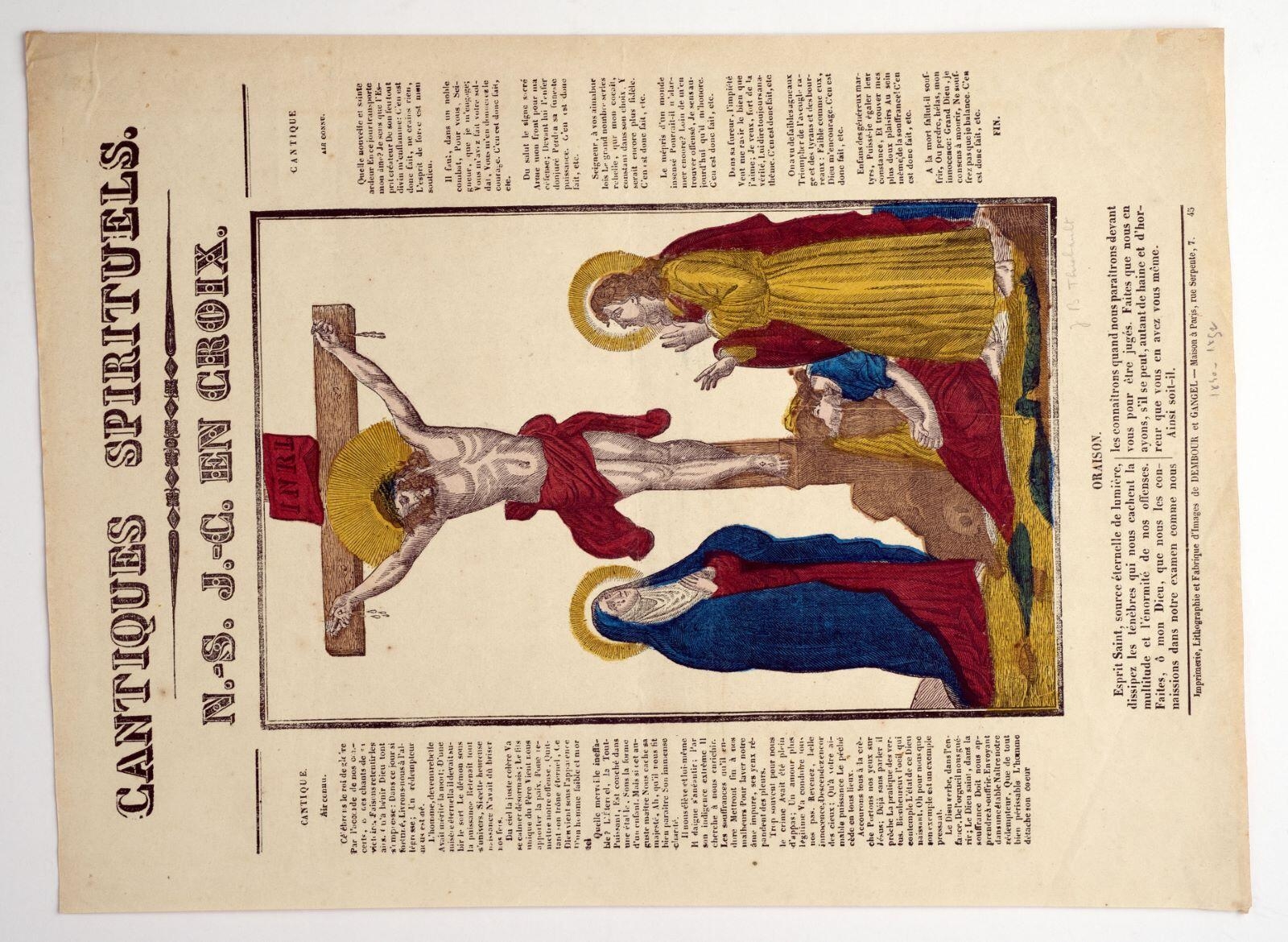 CANTIQUES SPIRITUELS. / N.-S. J.-C EN CROIX. 45 (titre inscrit)